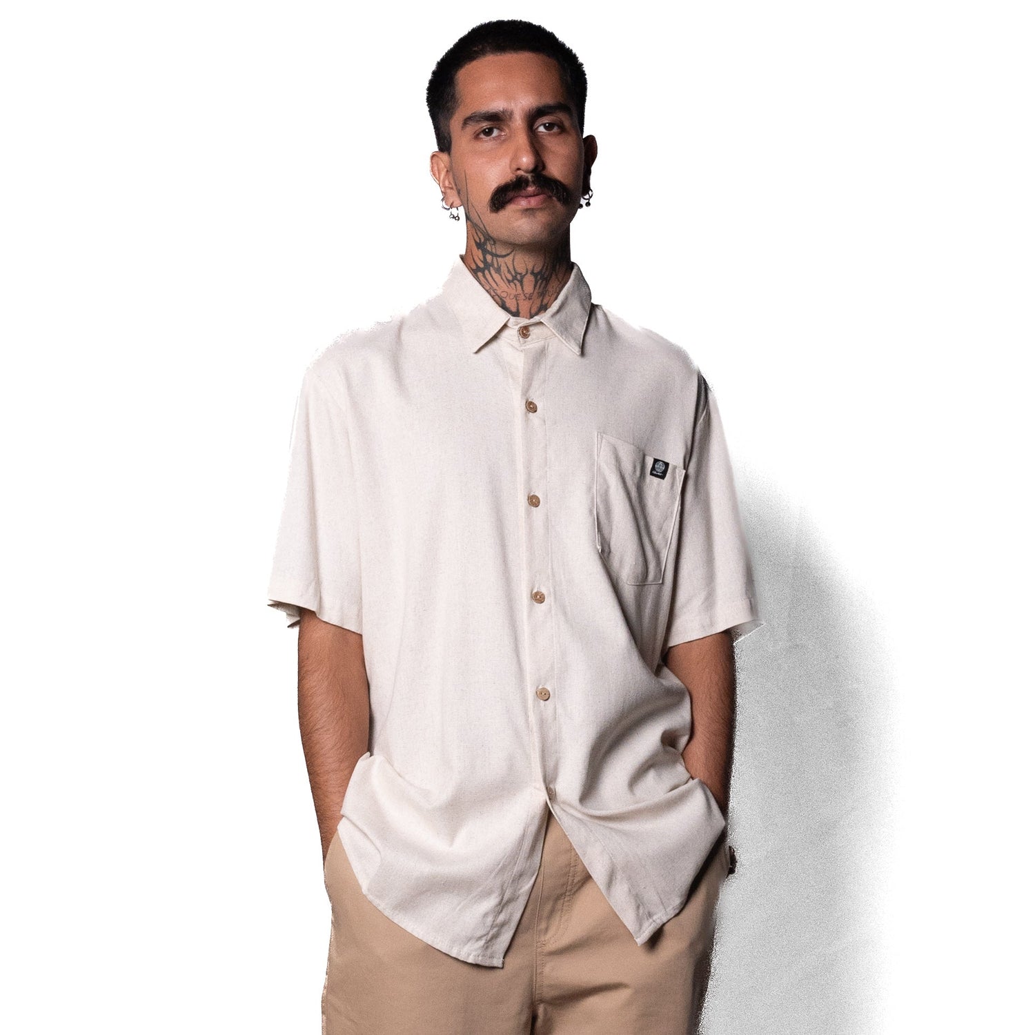 Camisa Lino Clásico Oatmeal