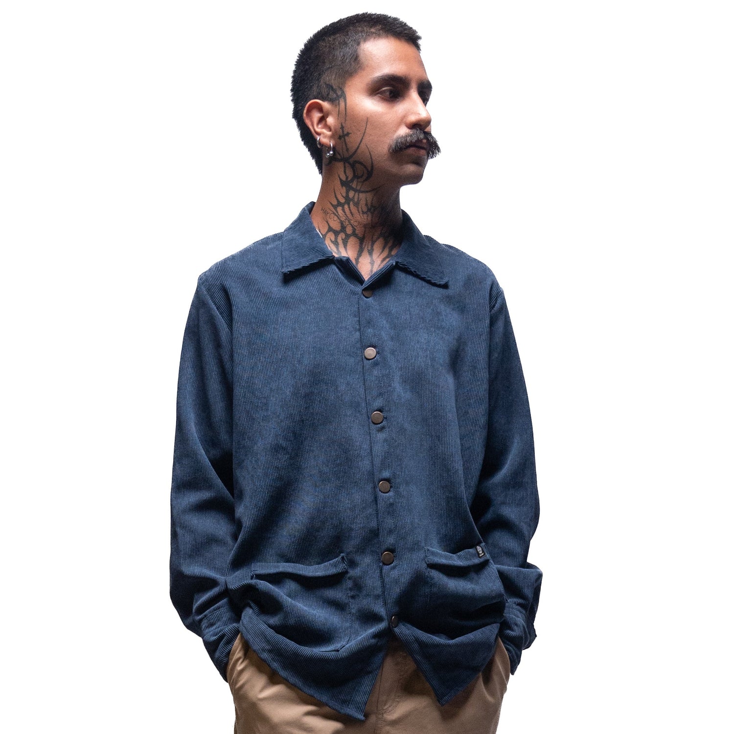 Camisa Pana ML Clásica Azul