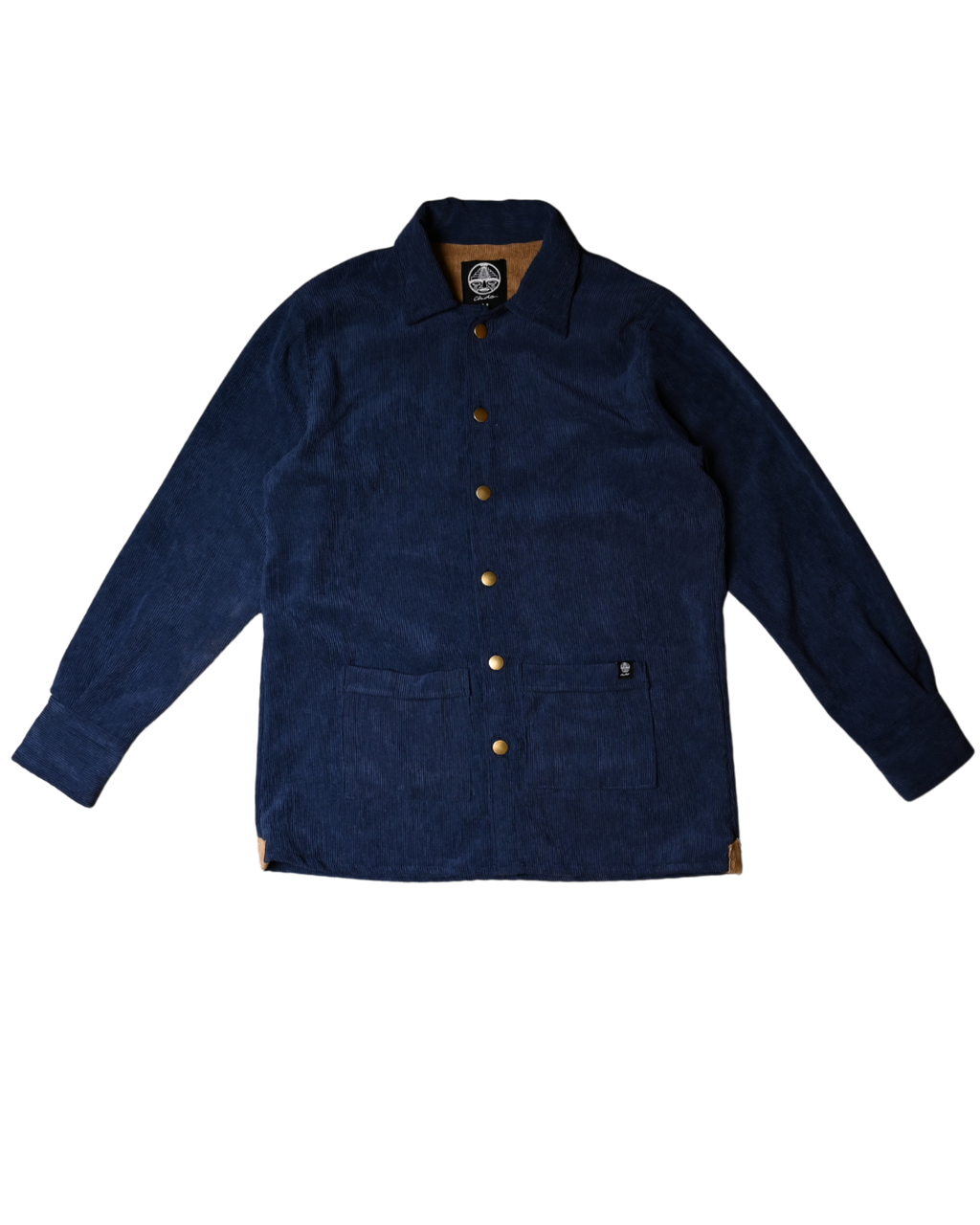 Camisa ML pana unisex azul. Signature