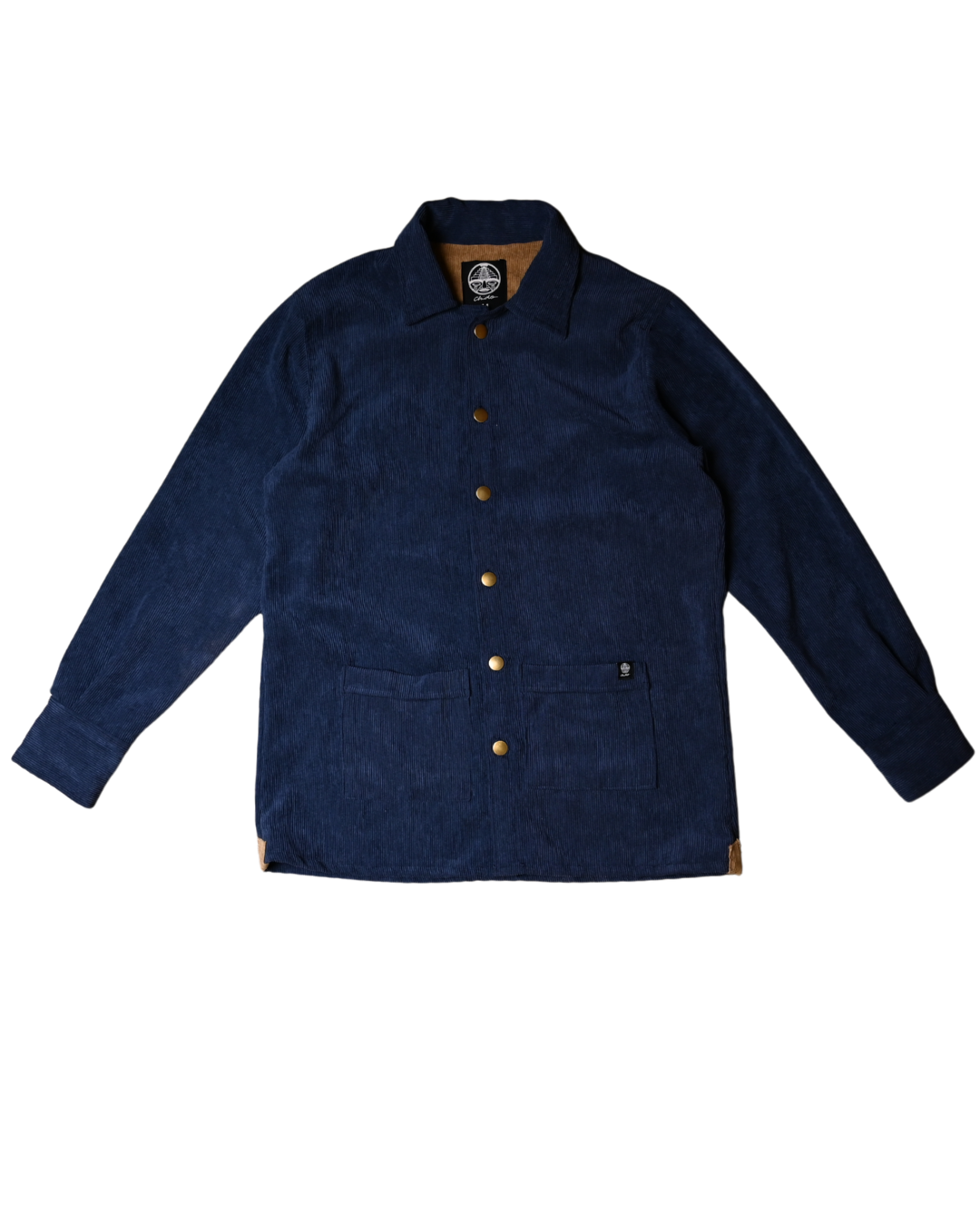 Camisa ML pana unisex azul. Signature
