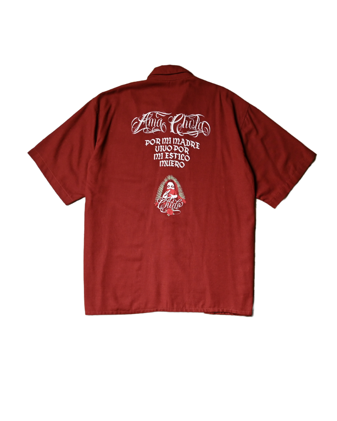 Camisa lino vino – Corte boxy oversize, edición especial. Amá Chola