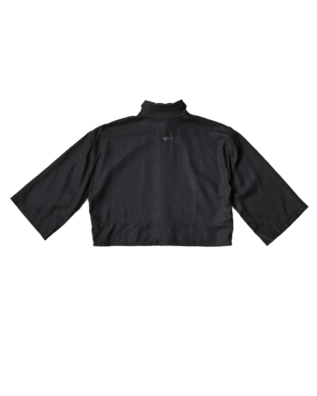 Crop top lino negro. Signature