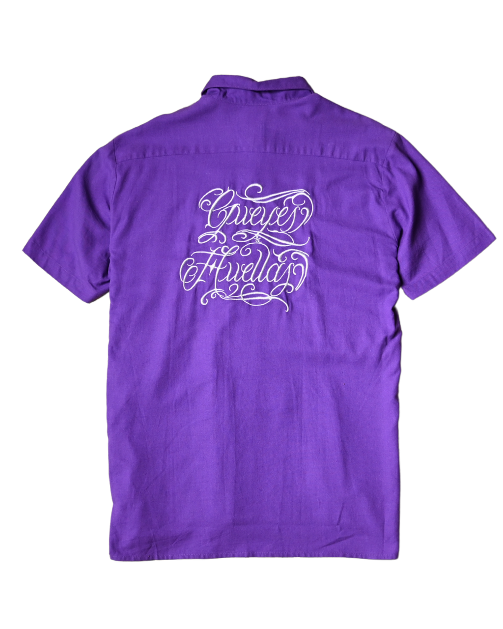 Camisa lino morada. Güeyes y Huellas