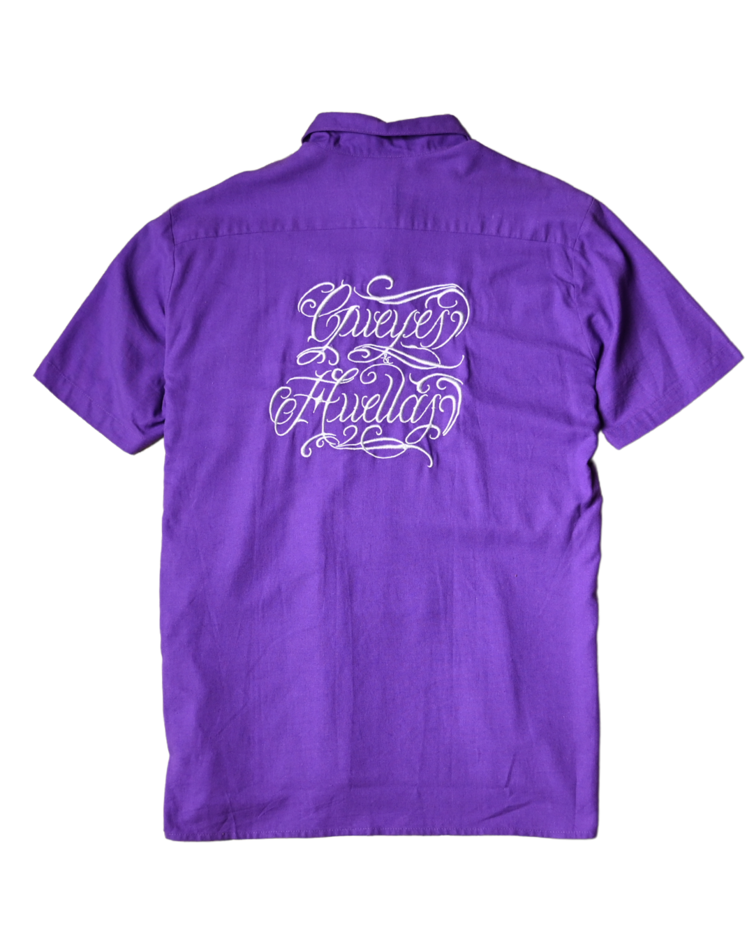 Camisa lino morada. Güeyes y Huellas