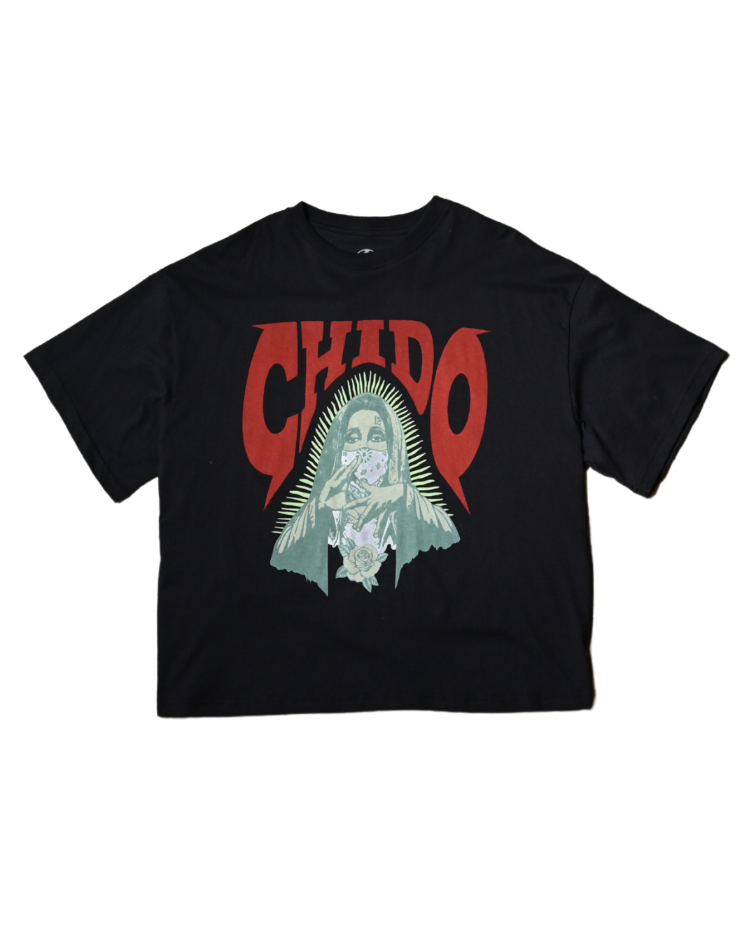 Playera boxy fit negra. Amá Chola