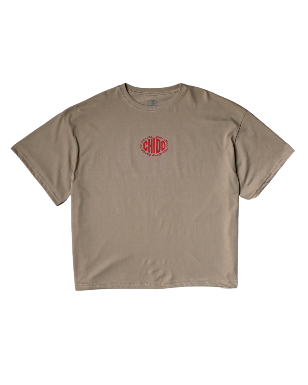 Playera beige boxy fit. Chido