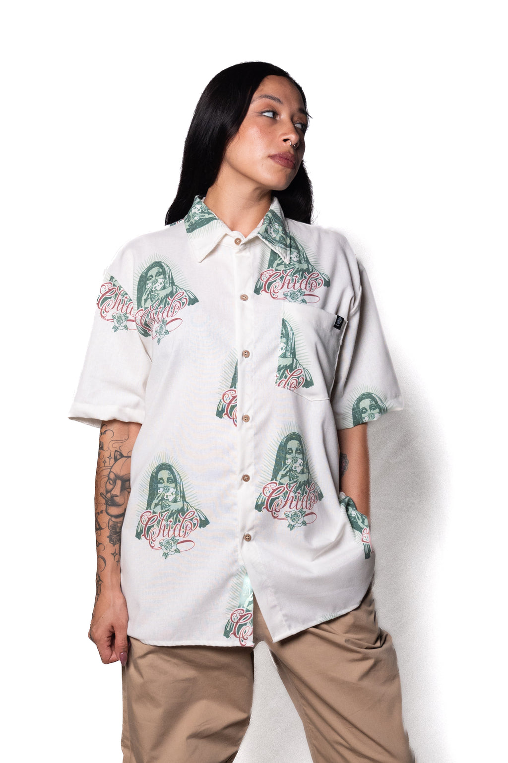 Camisa lino blanca. Amá Chola