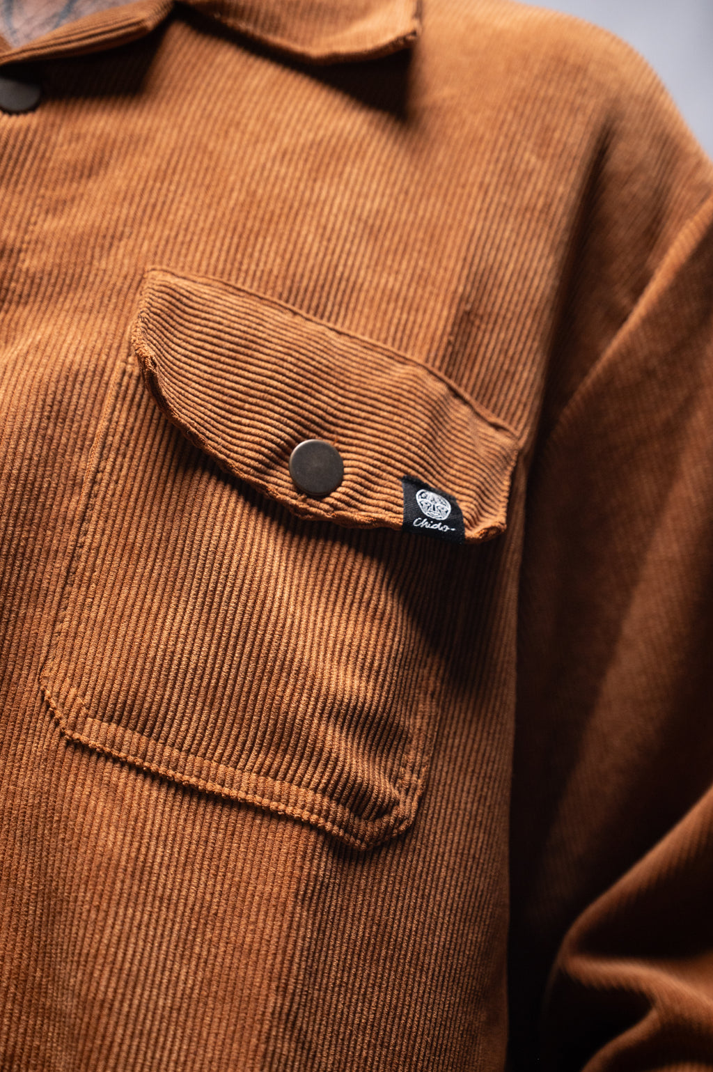 Camisa ML pana unisex beige. Signature
