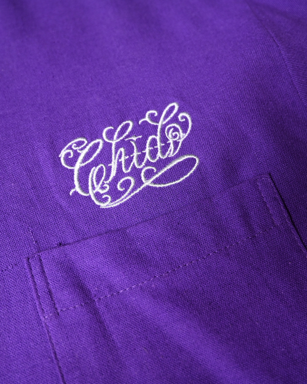 Camisa lino morada. Güeyes y Huellas
