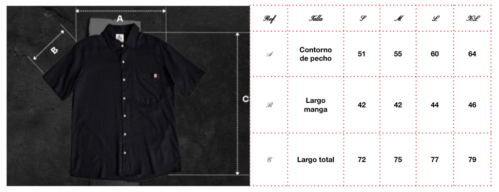 Camisa bambú azul marino. Signature