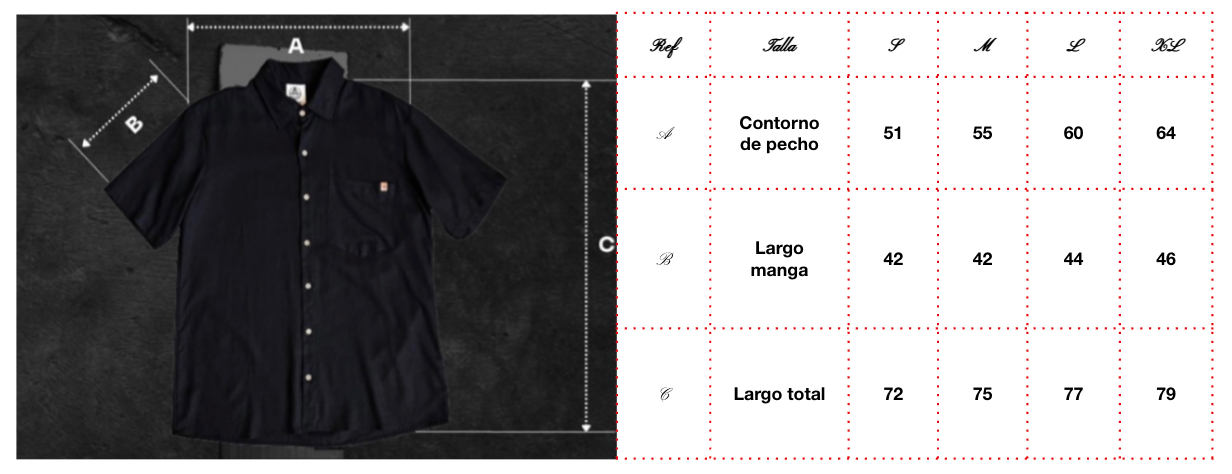 Camisa bambú azul marino. Signature