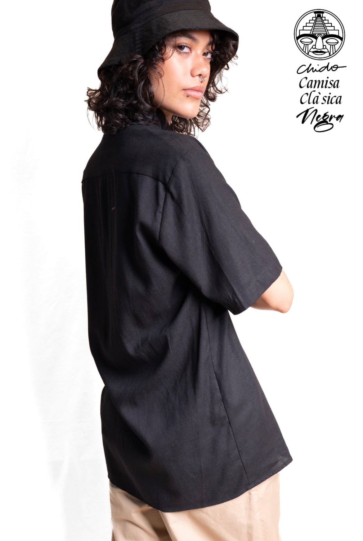 Camisa Lino Clásico negro