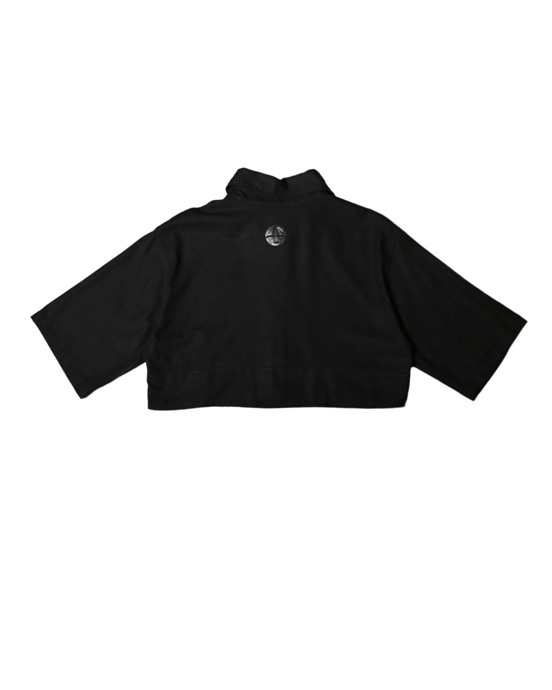 Crop top lino negro. Signature