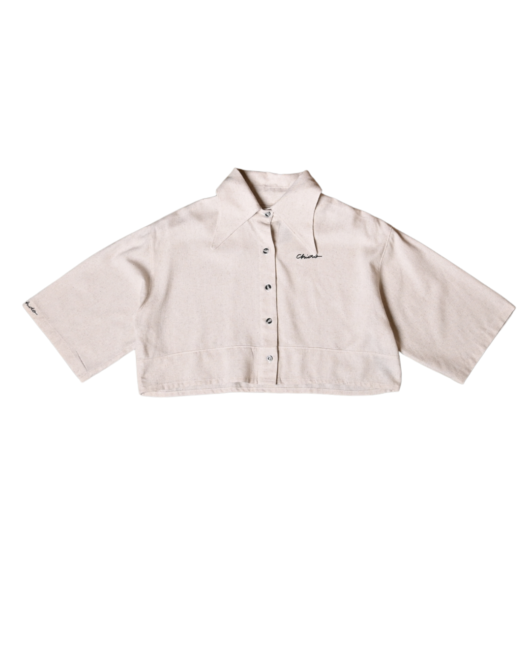 Crop top lino oatmeal. Signature