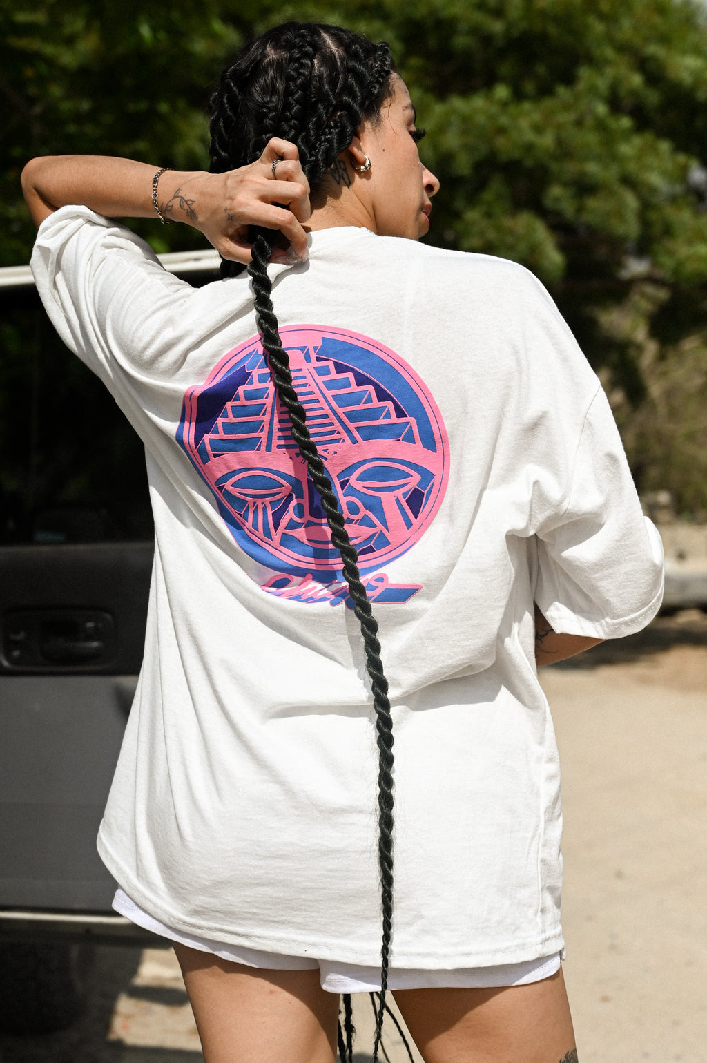 Playera Sayuyorckh unisex blanca. Sayulita