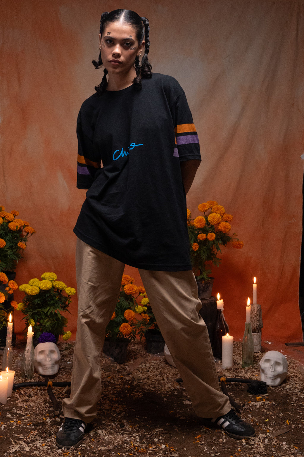 Playera oversize unisex negra. EEE