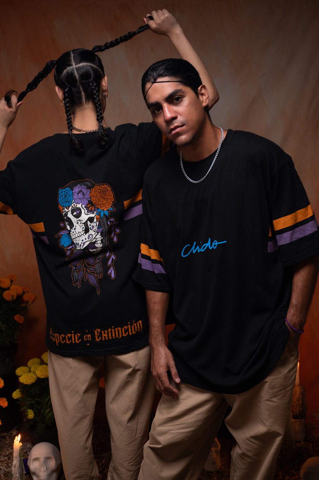 Playera oversize unisex negra. EEE
