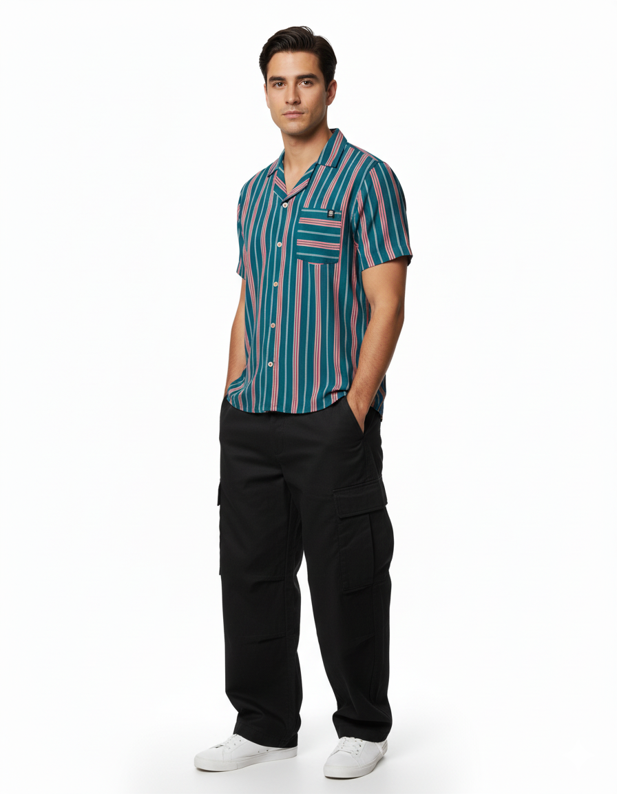 Camisa rayón unisex Bicolor. Signature
