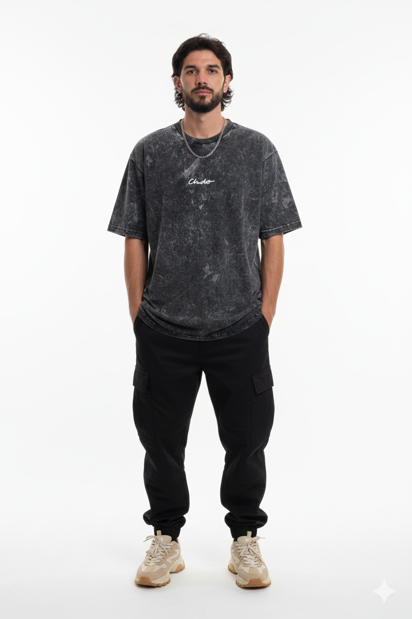 Playera tie-dye oversize. signature