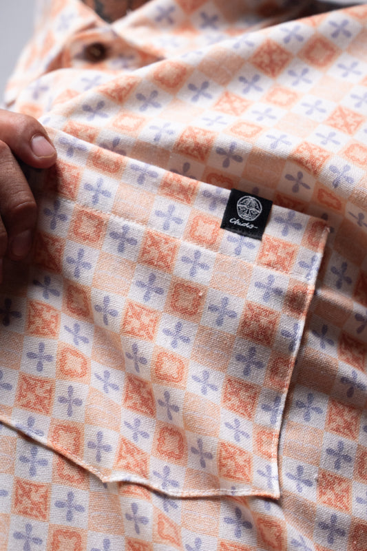 Camisa Oversize "Chido" Mosaico – Lino Premium