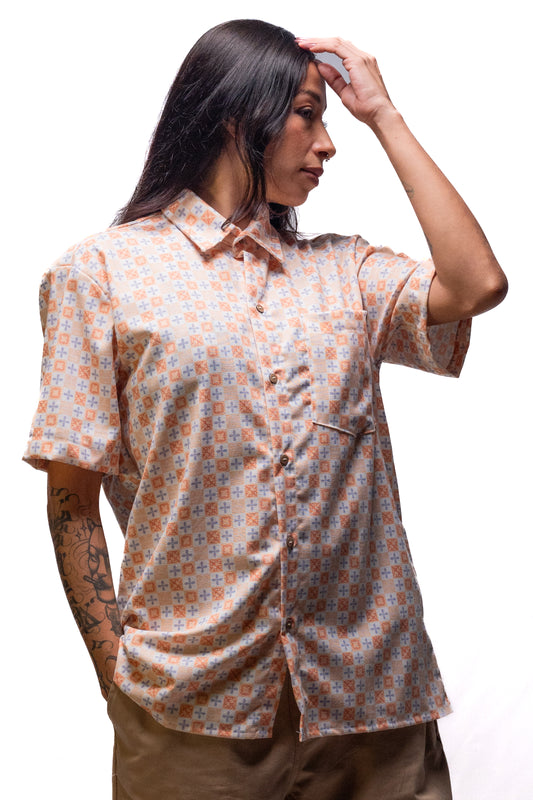 Camisa Oversize "Chido" Mosaico – Lino Premium