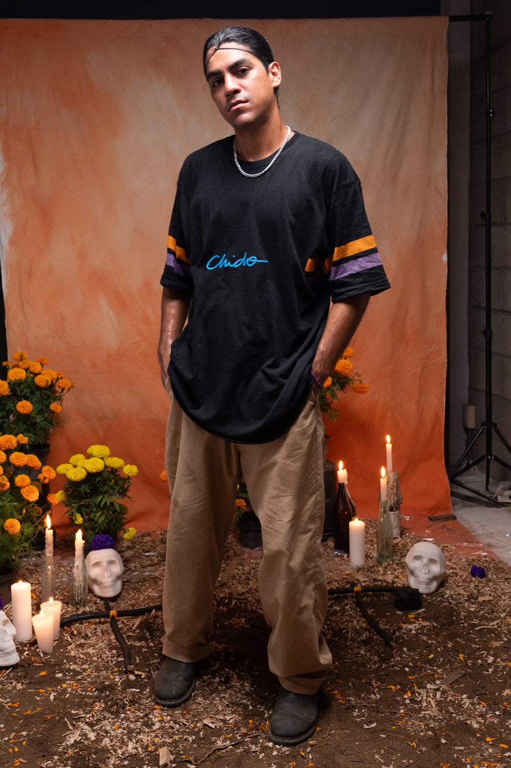 Playera oversize unisex negra. EEE
