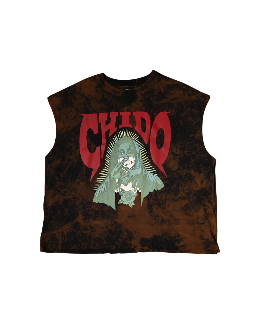 Tank top tie-dye negra. Amá Chola