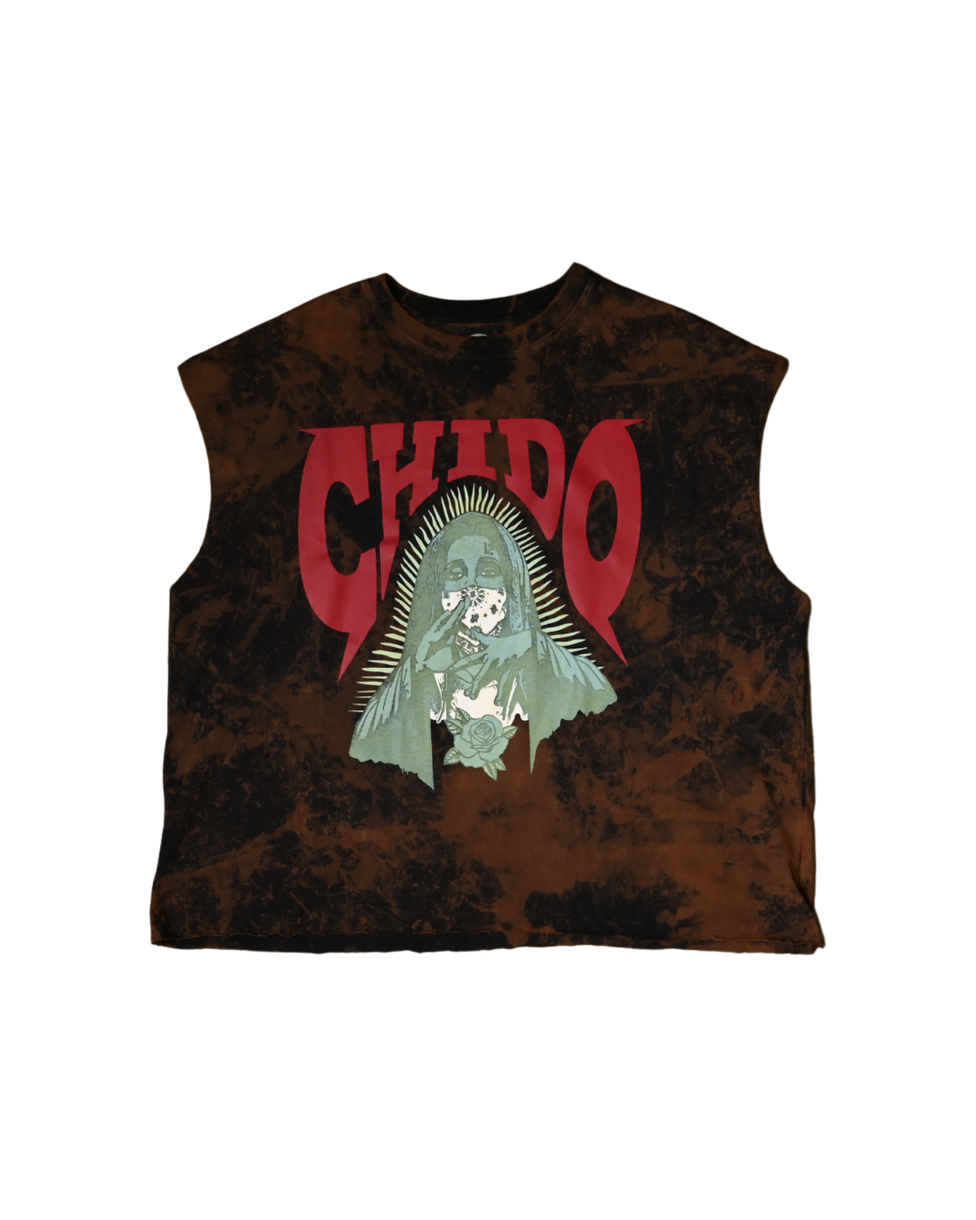 Tank top tie-dye negra. Amá Chola