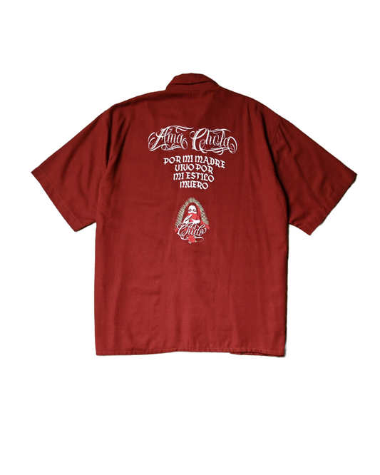 Camisa Amá Chola rojo en lino 100 % – Corte boxy oversize, edición especial