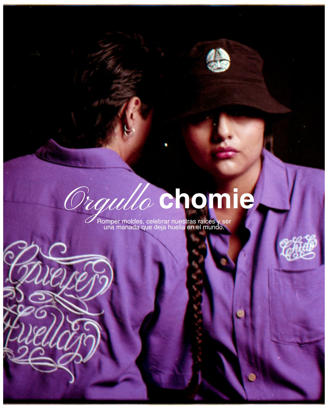 Camisa lino morada. Güeyes y Huellas